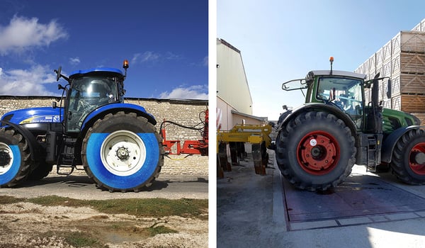 Vergleich: Ballastieren von Traktorreifen mit Wasser gegen Radgewichte