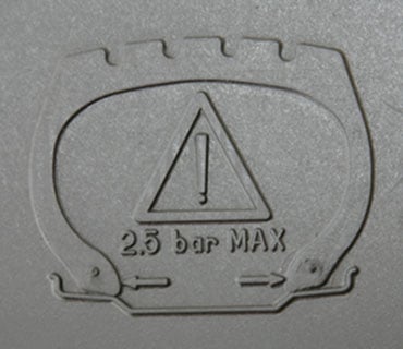 Maximaler Druck zum Platzieren der Wülste